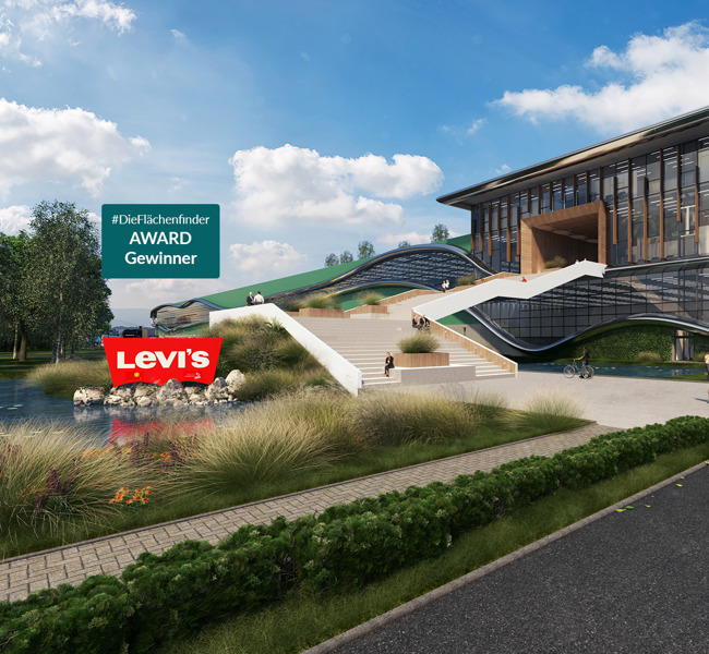 Levi's Architectuur Met Bord En Award Stempel