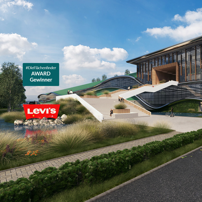 Levi's Architectuur Met Bord En Award Stempel